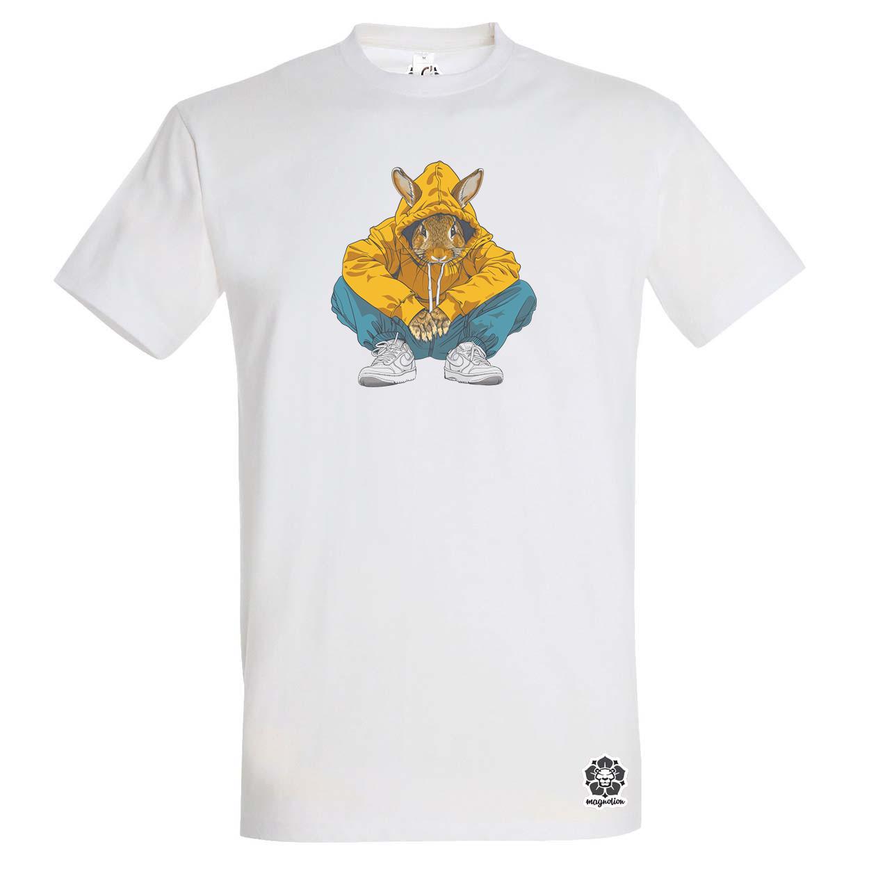Hip Hop nyuszi v14 egyedi póló 