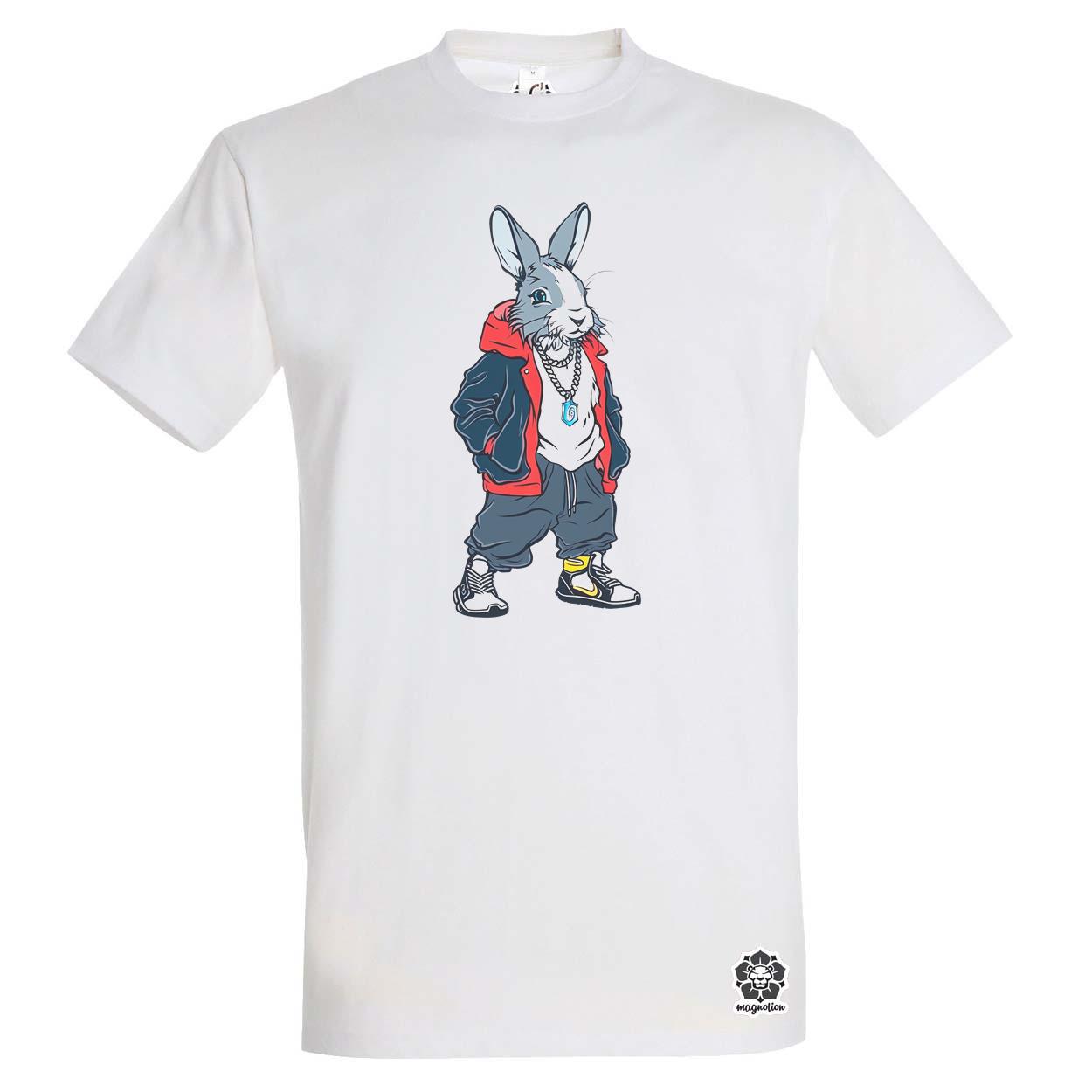 Hip Hop nyuszi v15 egyedi póló 