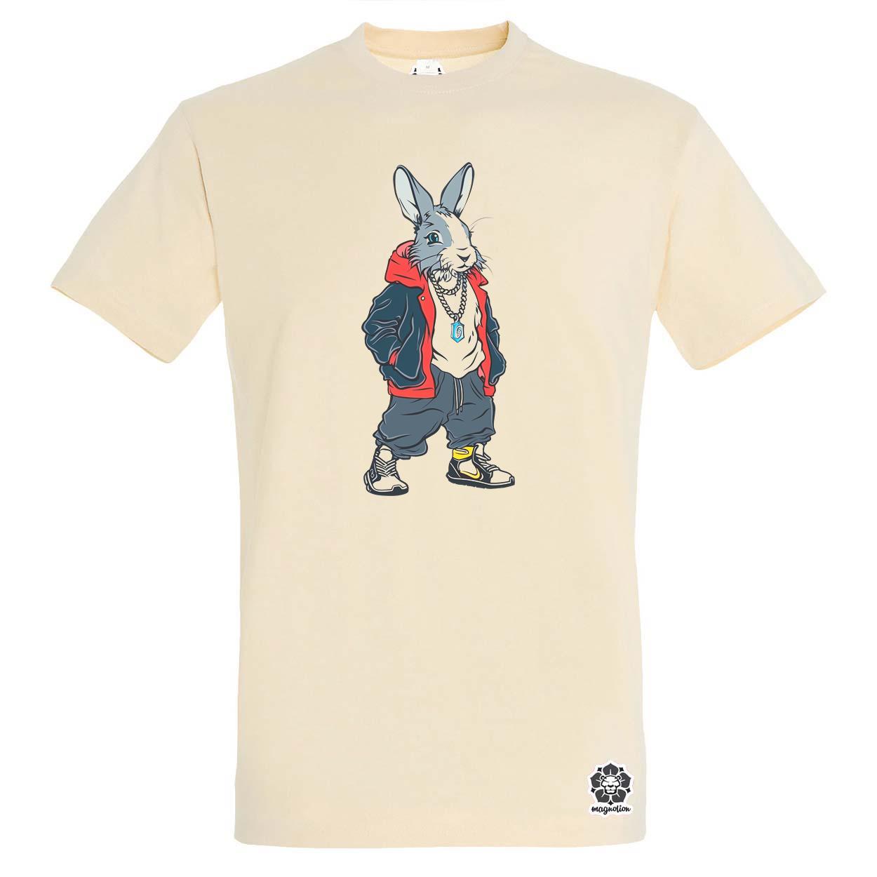 Hip Hop nyuszi v15 egyedi póló 