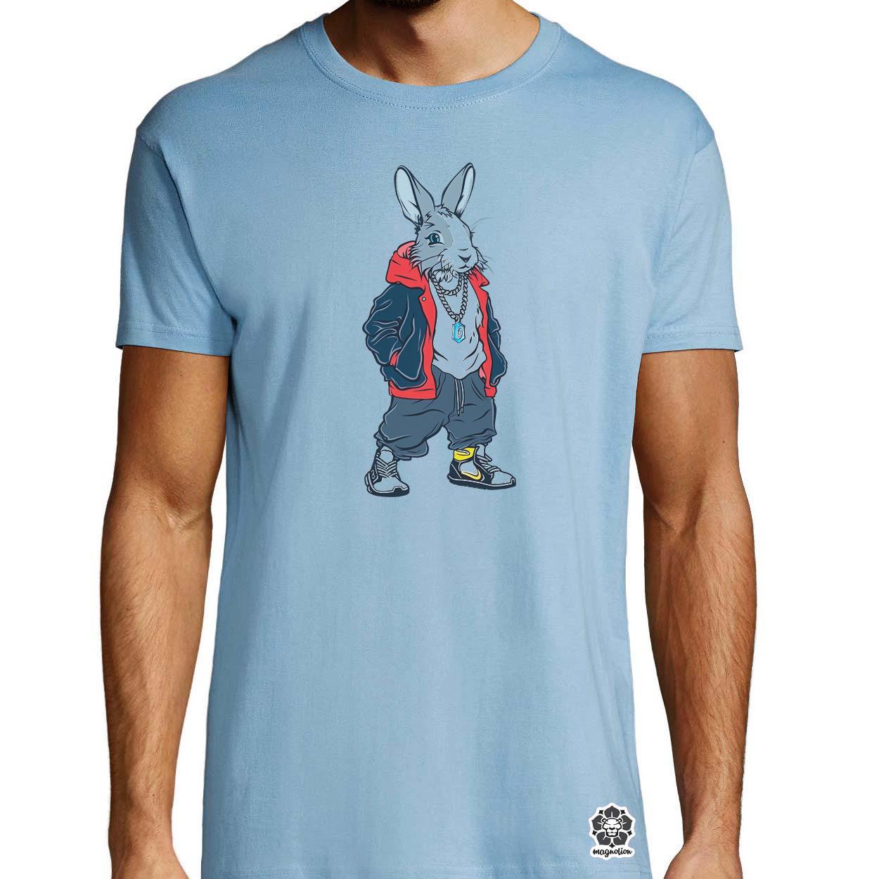 Hip Hop nyuszi v15 egyedi póló 
