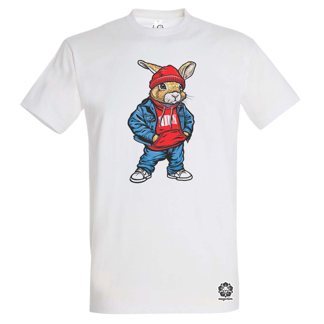 Hip Hop nyuszi v16 egyedi póló 