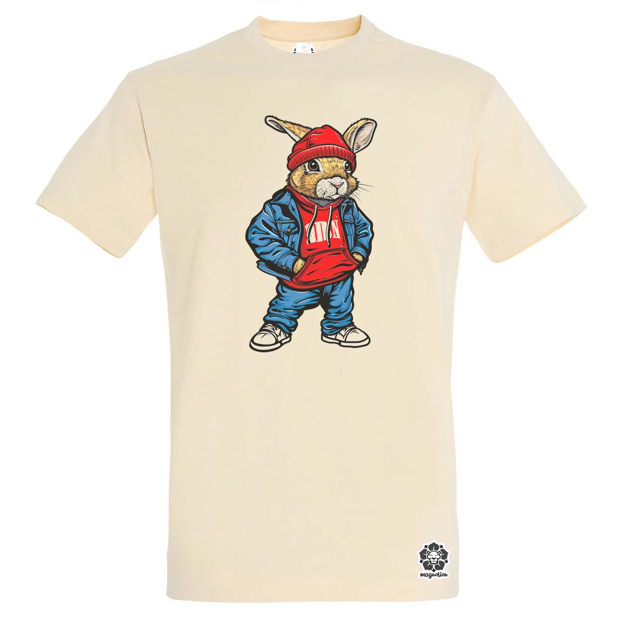 Hip Hop nyuszi v16 egyedi póló 