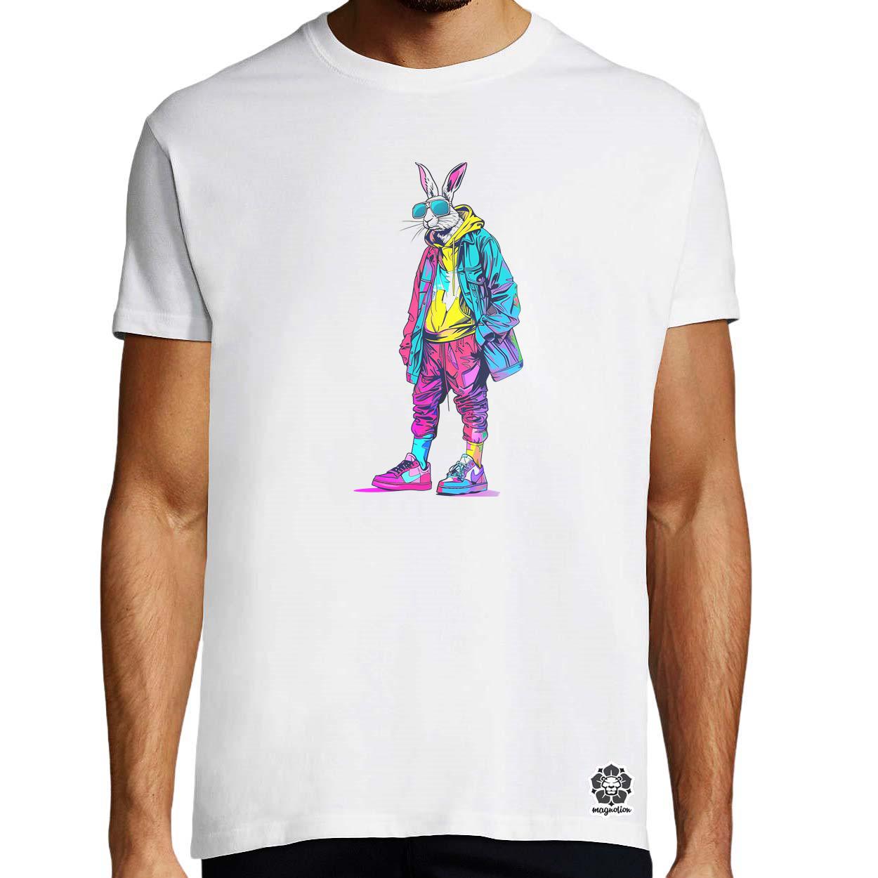 Hip Hop nyuszi v18 egyedi póló 