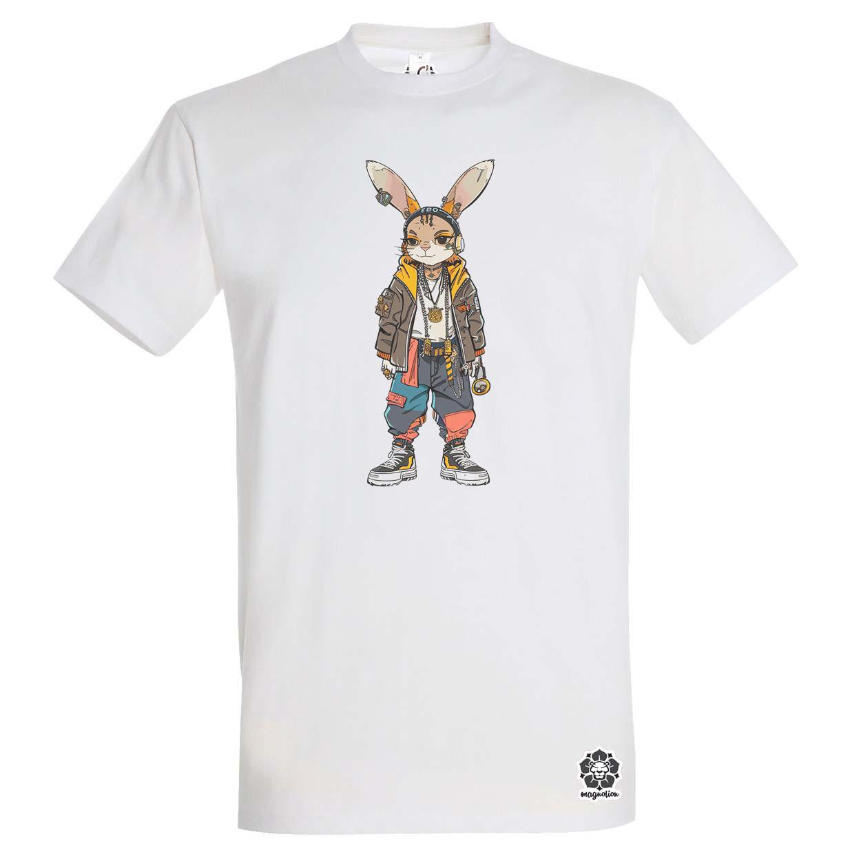 Hip Hop nyuszi v2 egyedi póló 