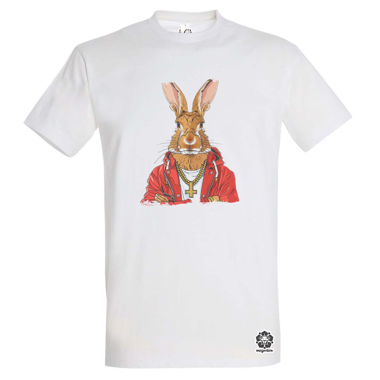 Hip Hop nyuszi v21 egyedi póló 