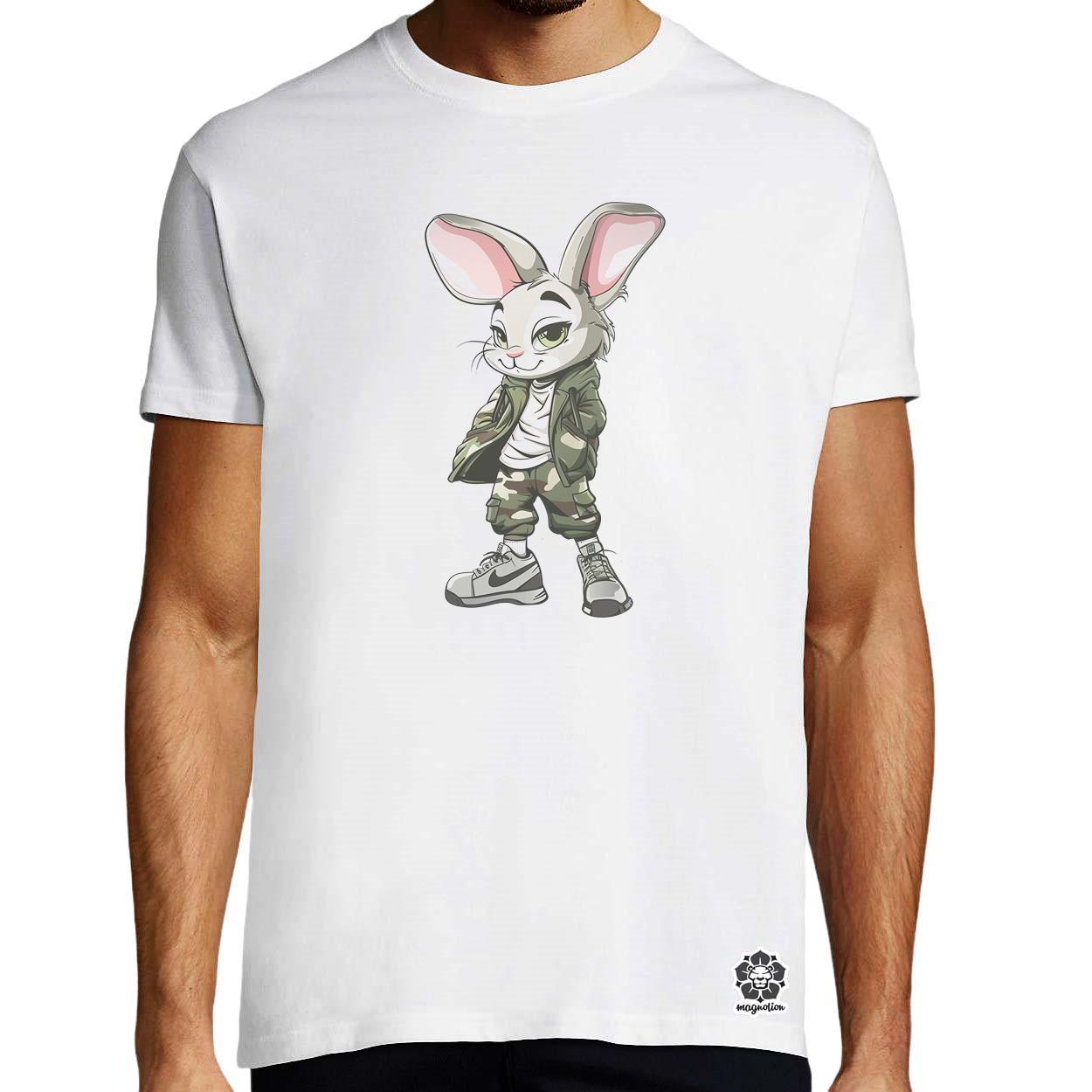 Hip Hop nyuszi v7 egyedi póló 