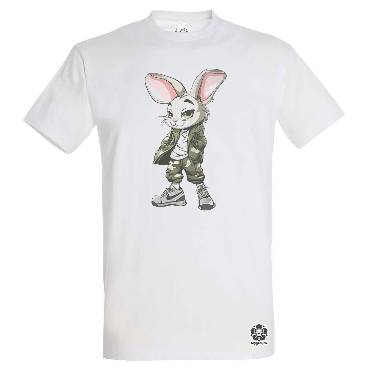 Hip Hop nyuszi v7 egyedi póló 