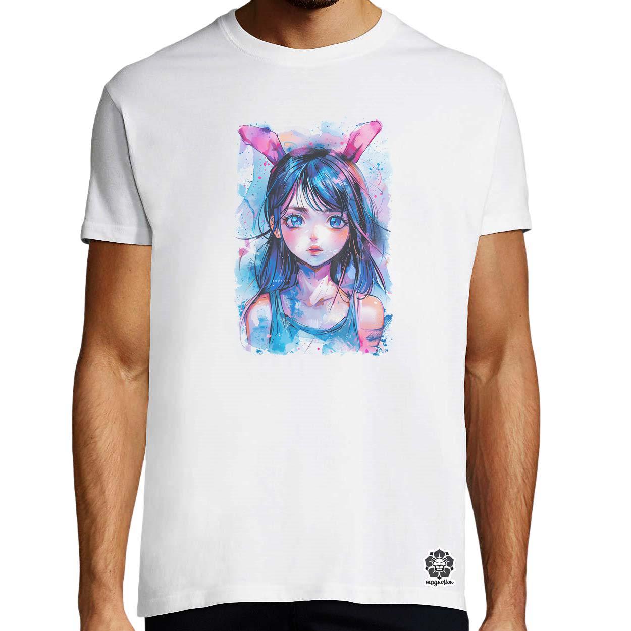 Manga nyuszi lány v4 egyedi póló 