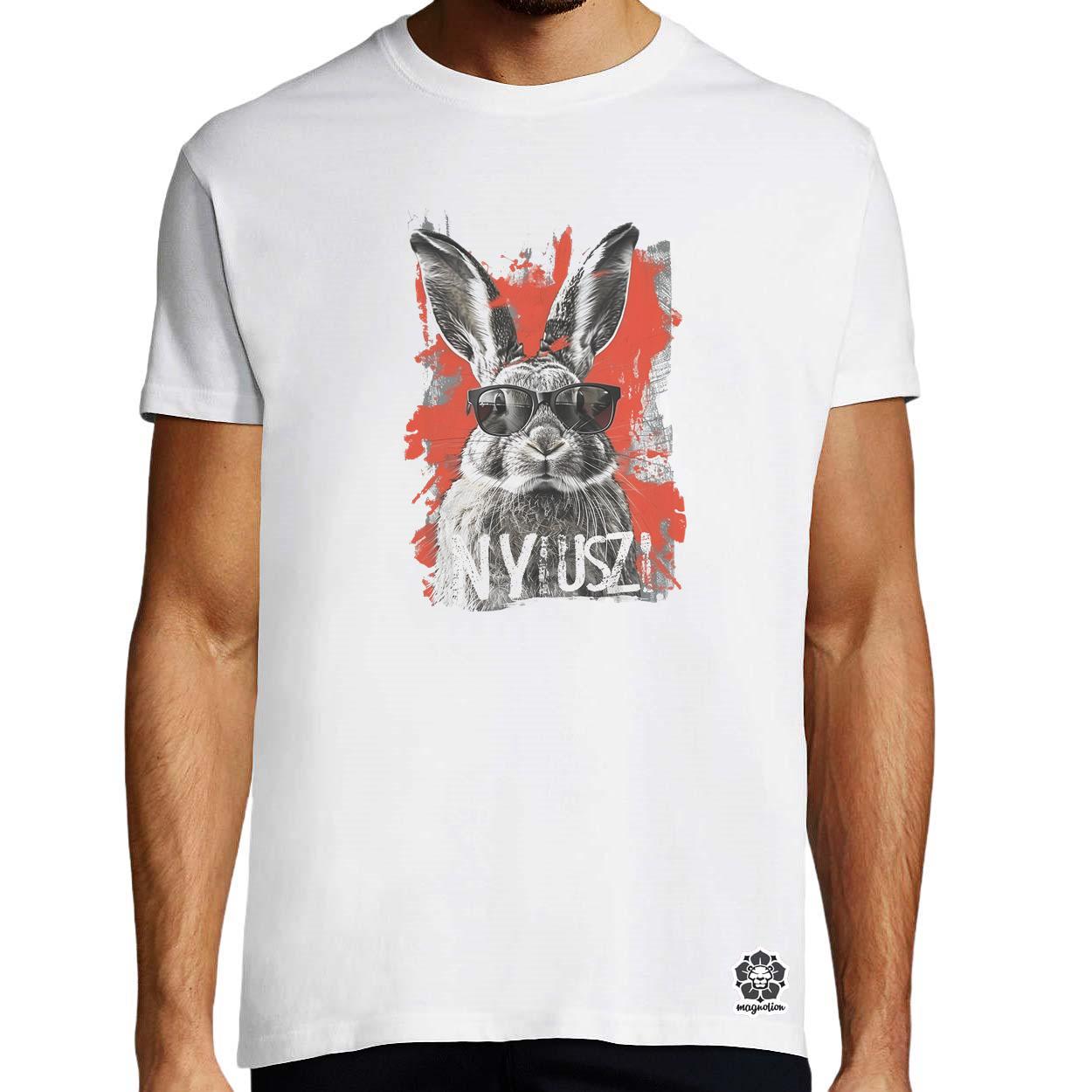 Retró nyuszi v12 egyedi póló 