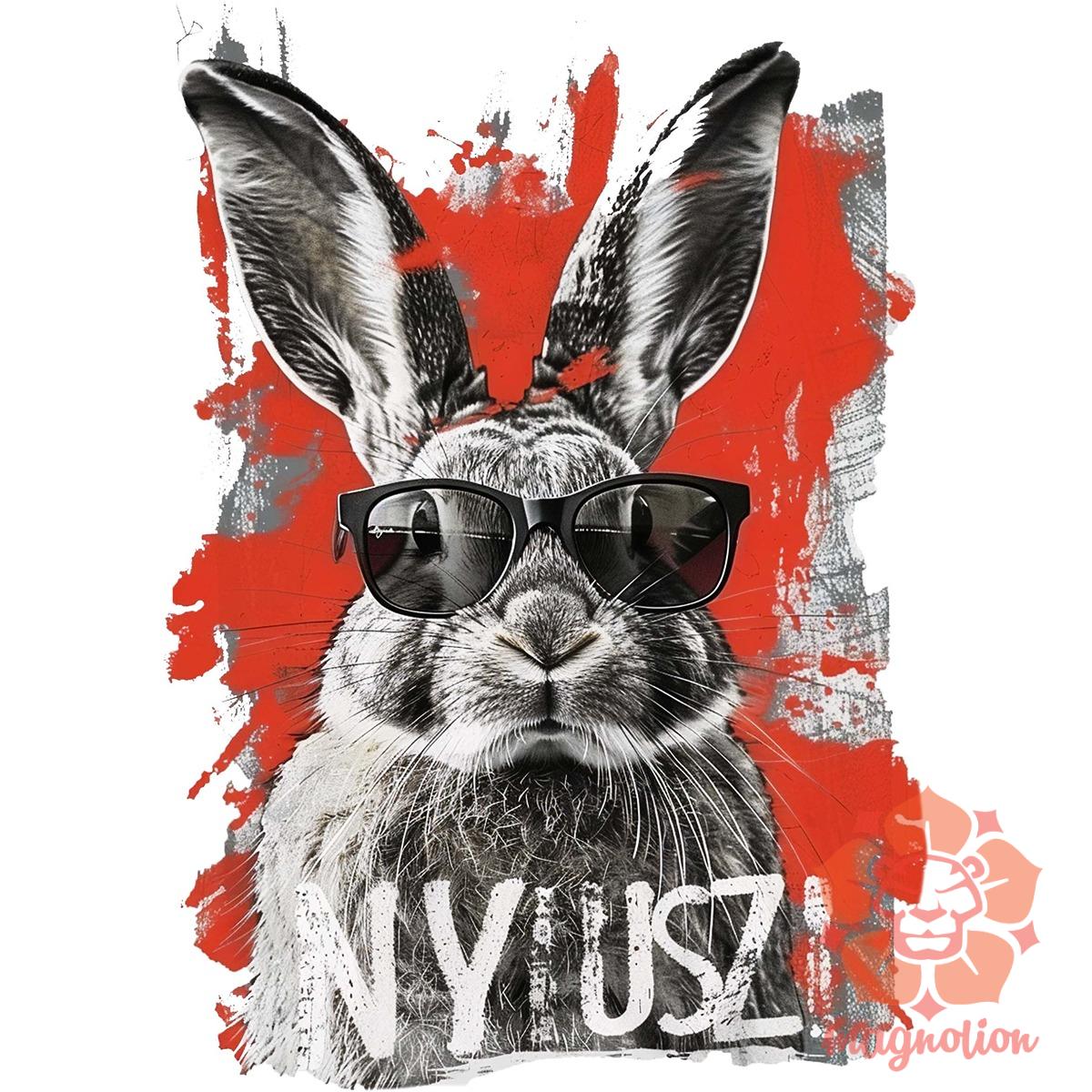 Retró nyuszi v12 egyedi póló 