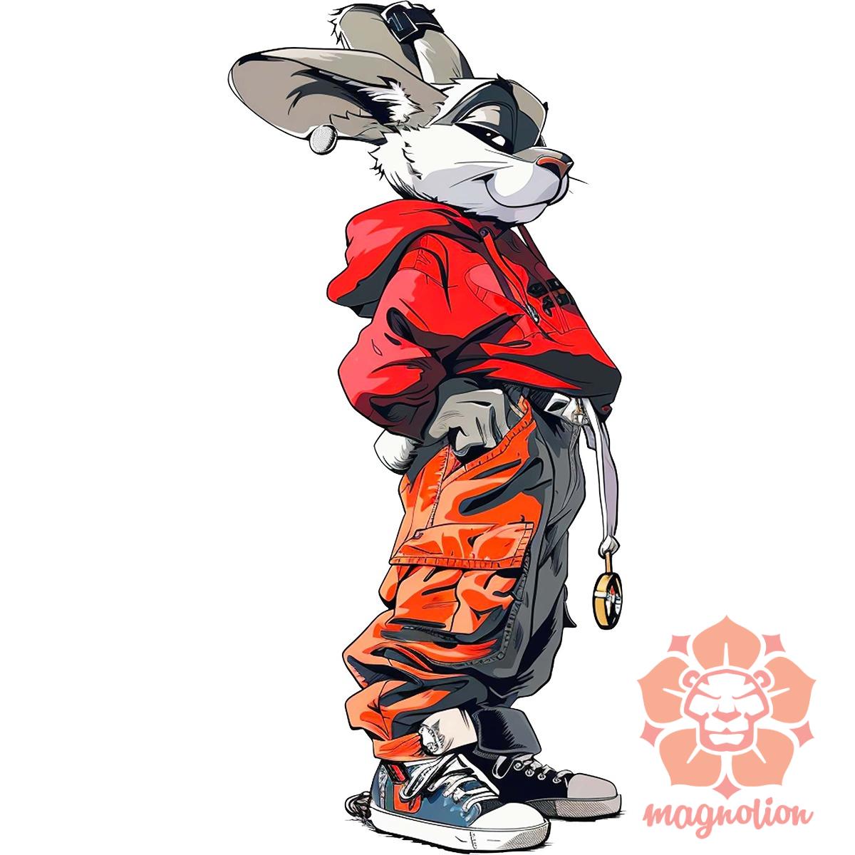 Hip Hop nyuszi v1 egyedi  pulóver 