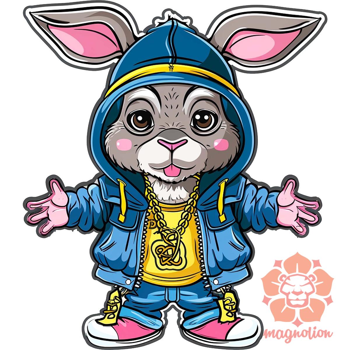 Hip Hop nyuszi v20 egyedi  pulóver 