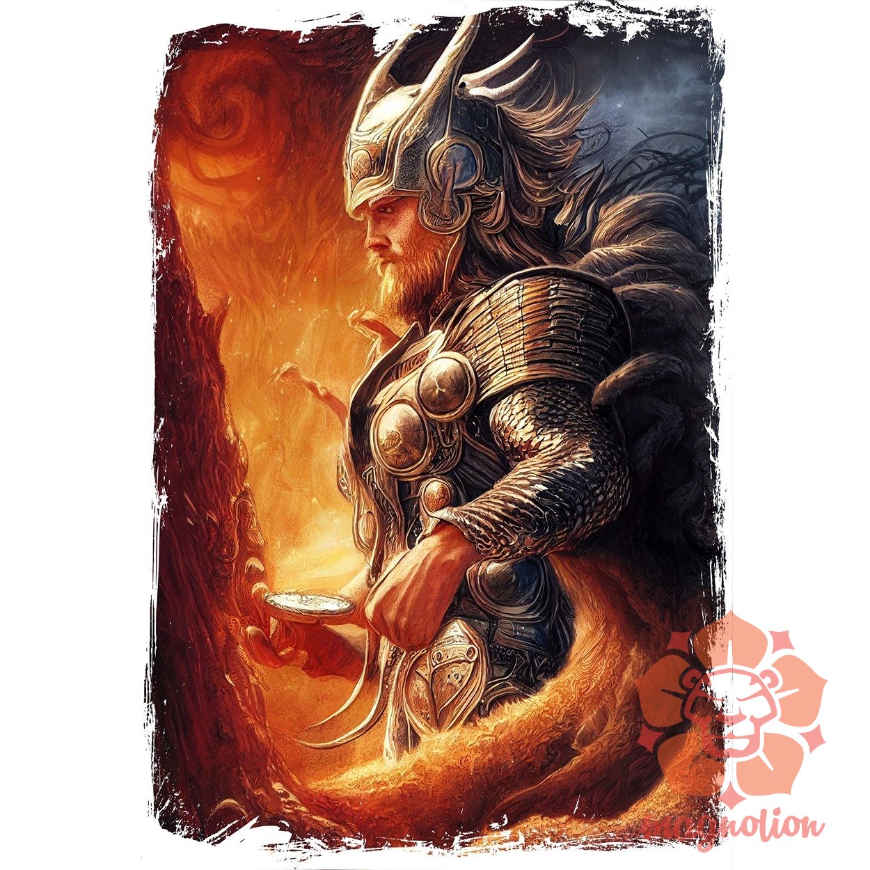 Skandináv mitológia Thor v2 egyedi póló 