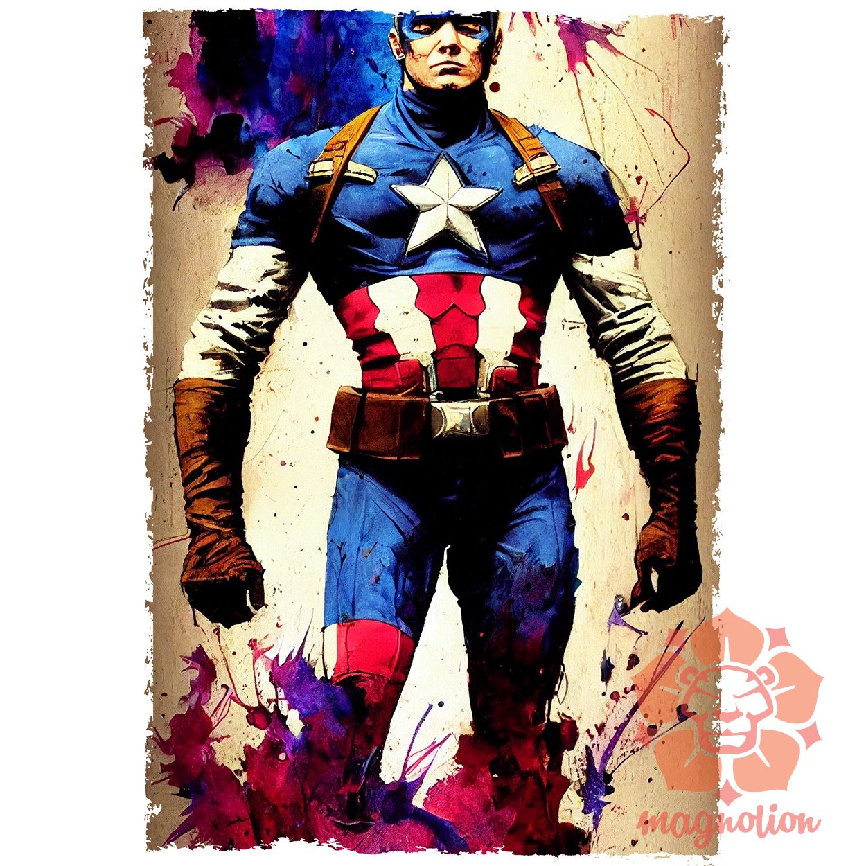 Amerika kapitány fanart v1 egyedi póló 