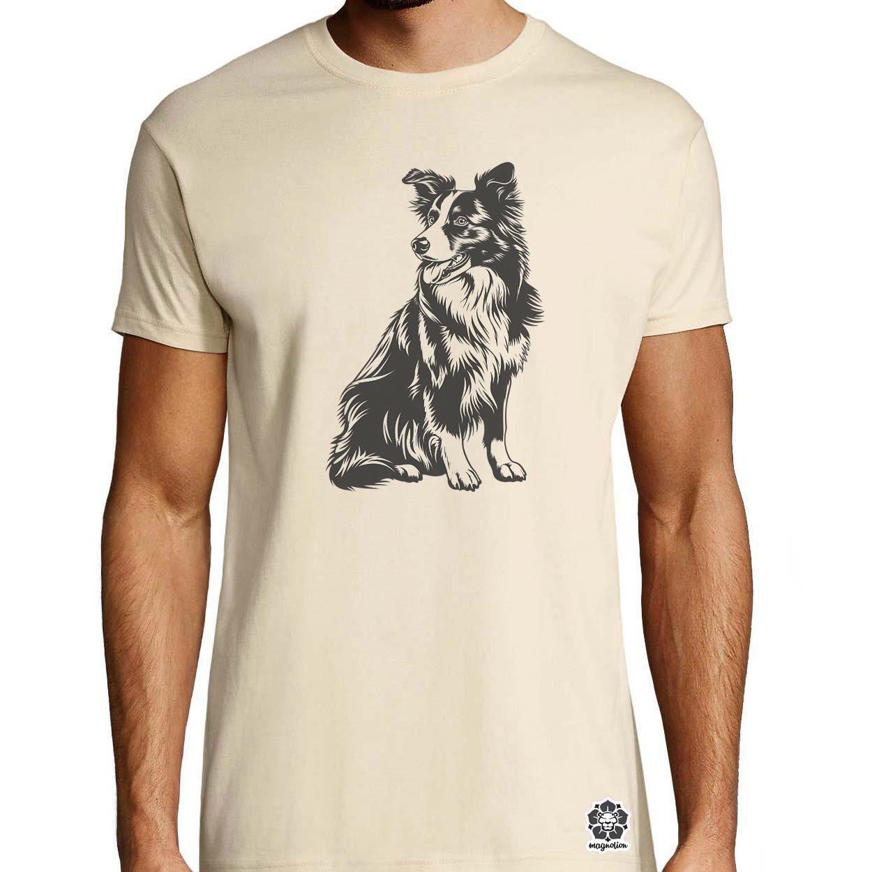 Border collie rajz v6 egyedi póló 