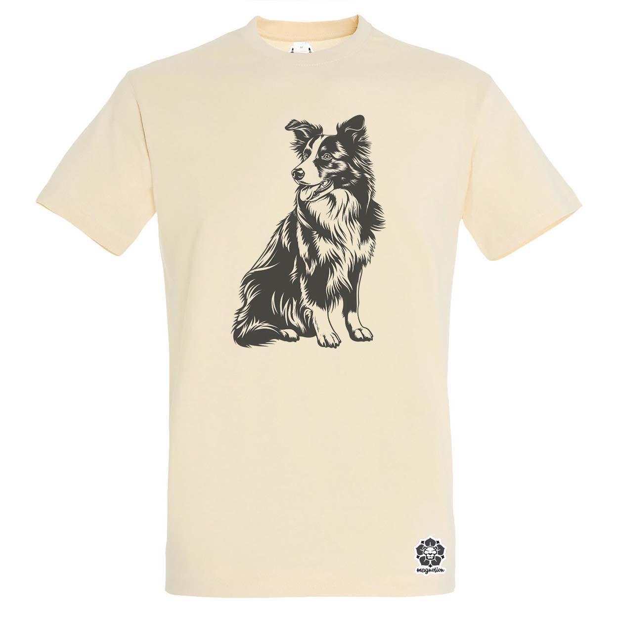 Border collie rajz v6 egyedi póló 