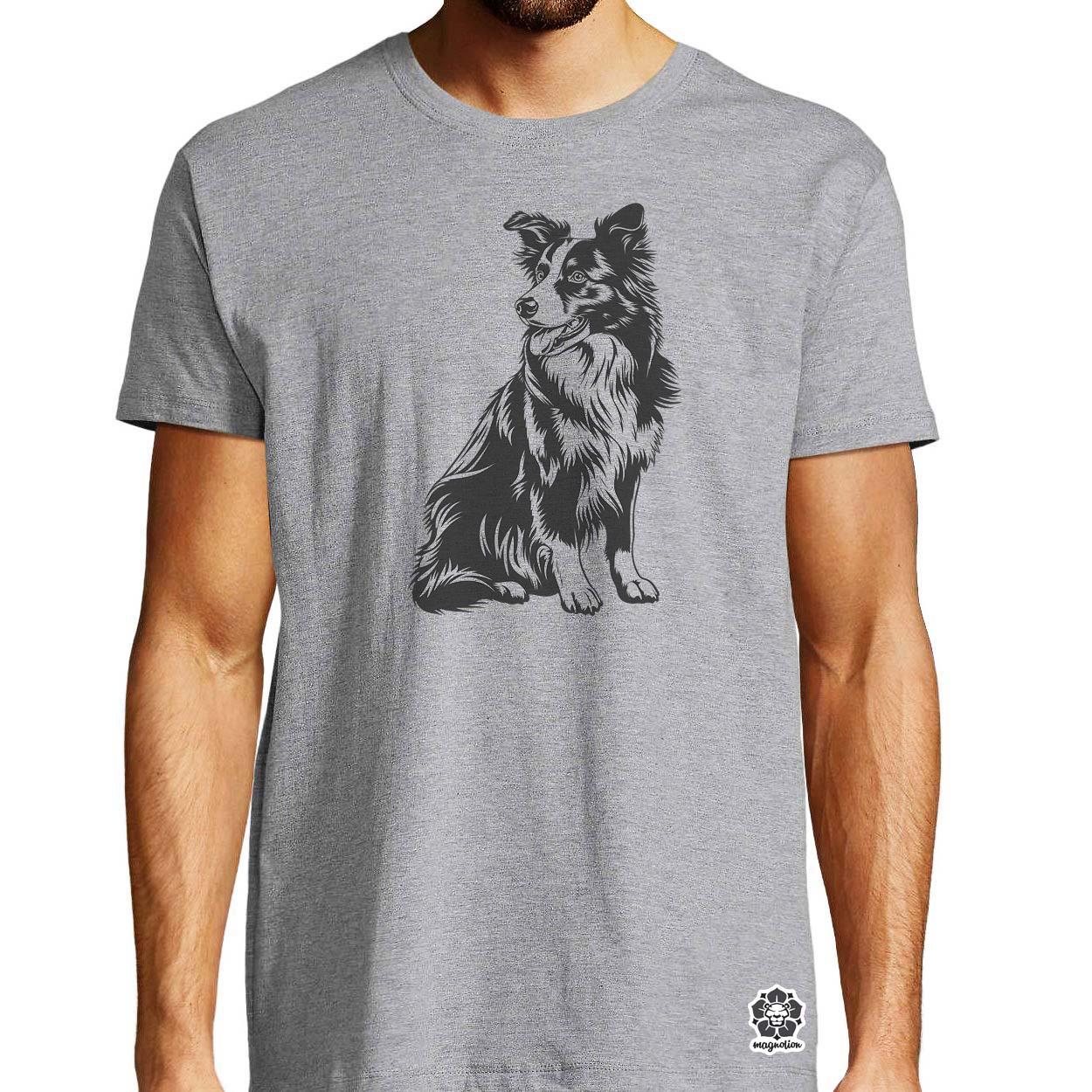Border collie rajz v6 egyedi póló 
