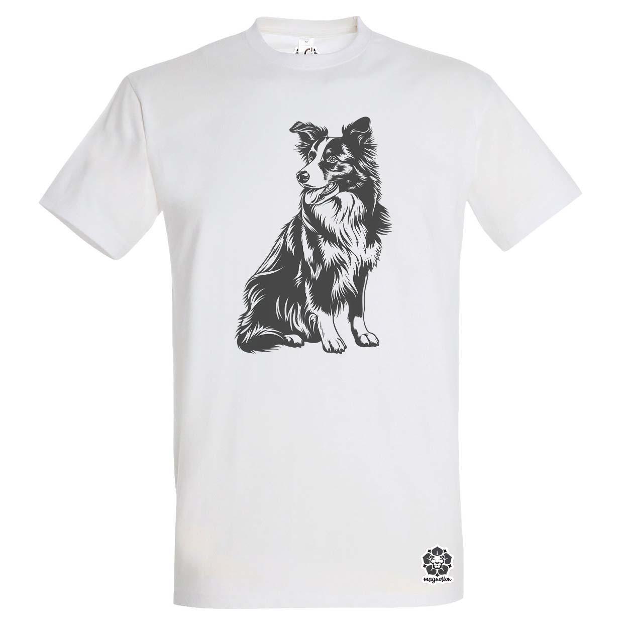 Border collie rajz v6 egyedi póló 