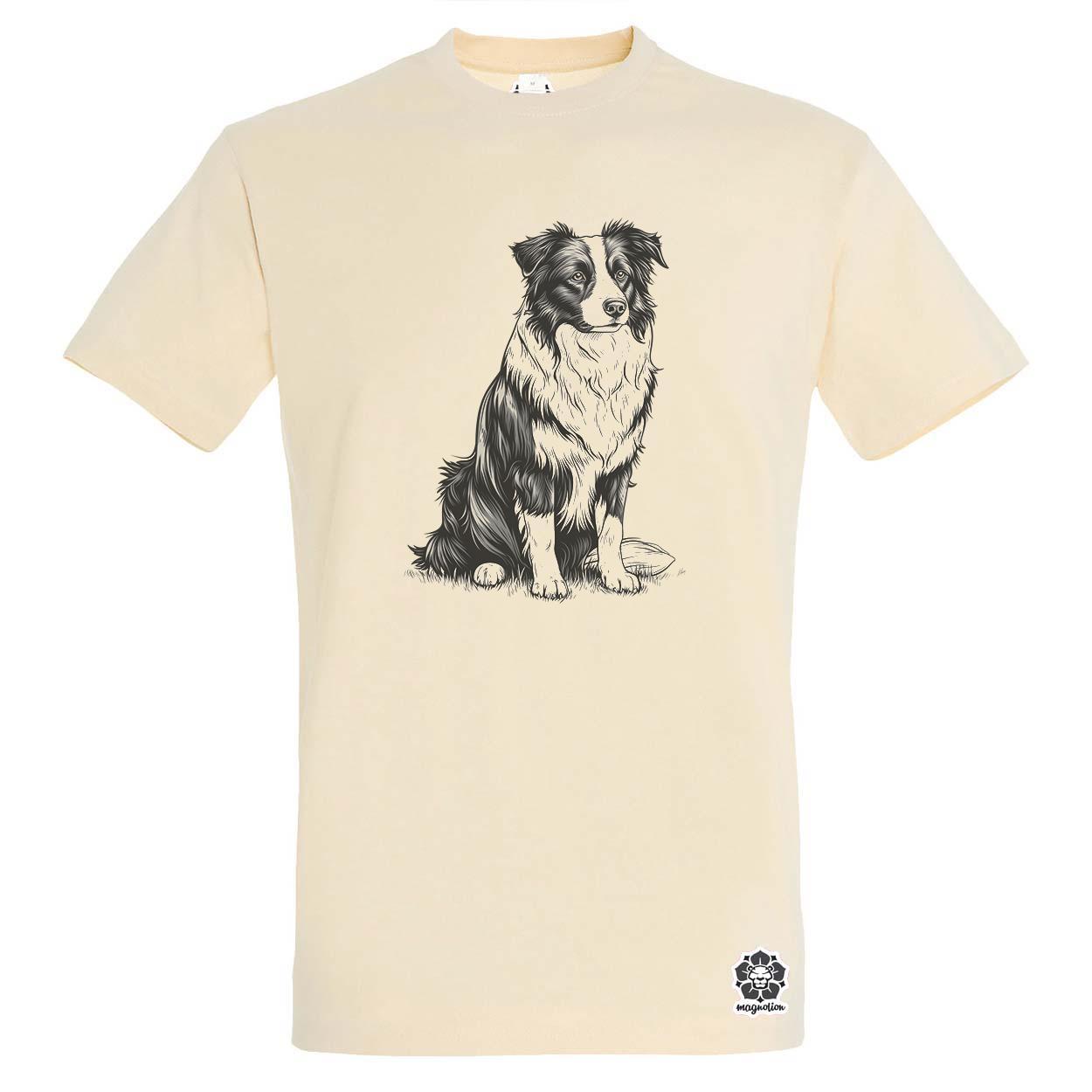 Border collie rajz v7 egyedi póló 