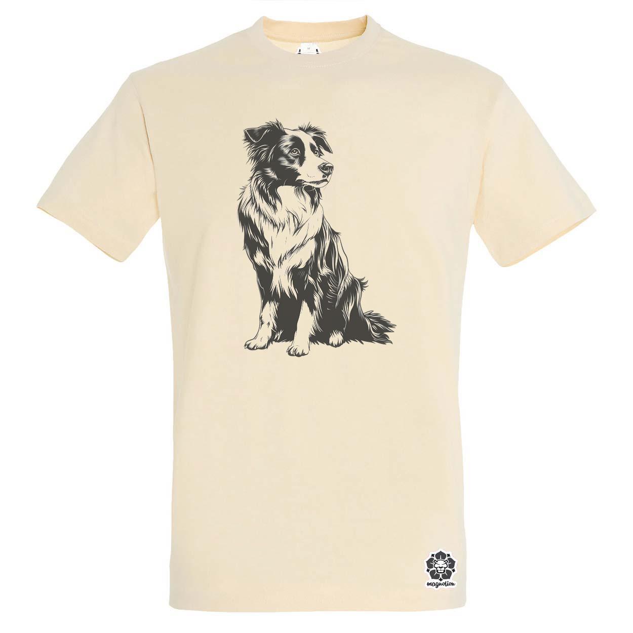 Border collie rajz v8 egyedi póló 