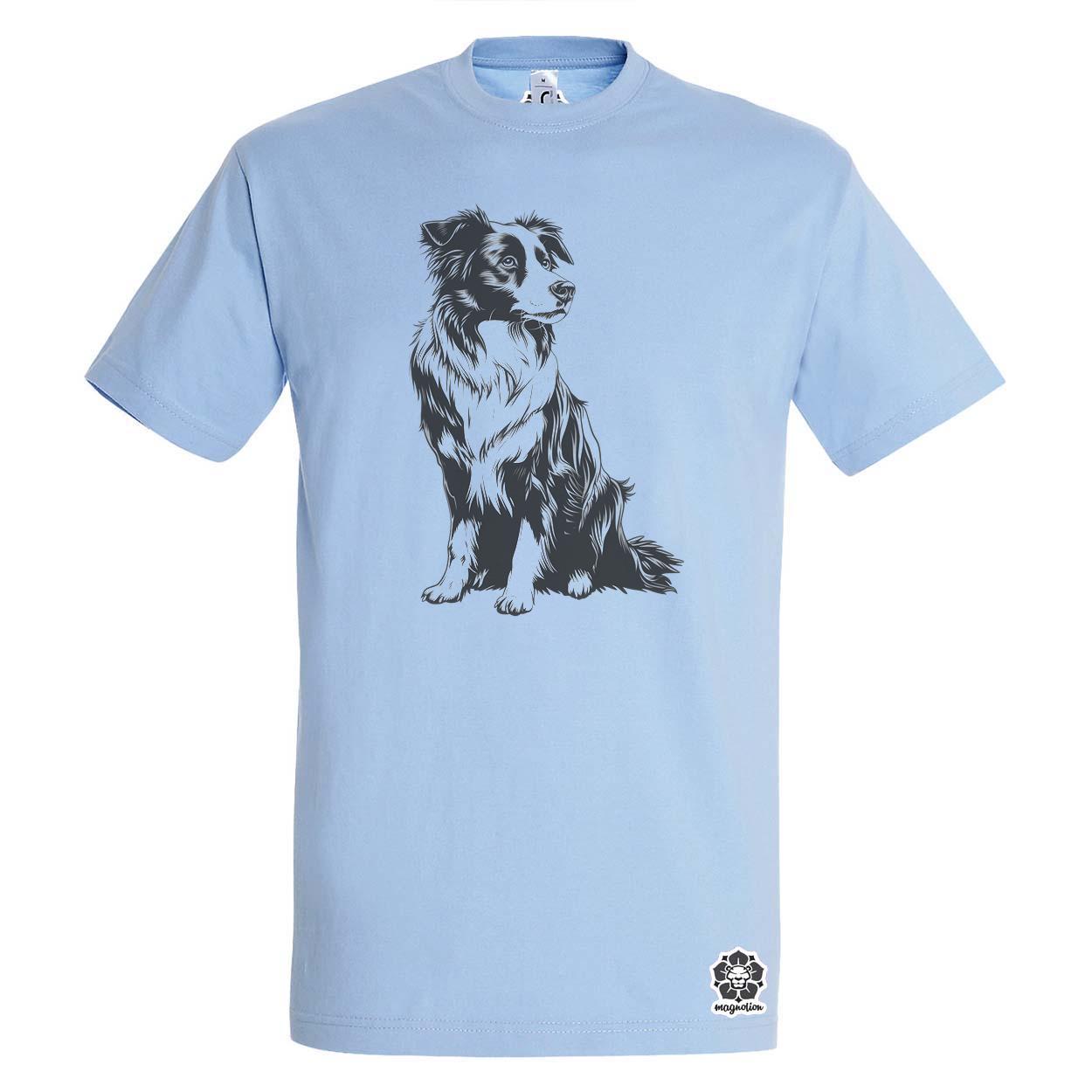 Border collie rajz v8 egyedi póló 