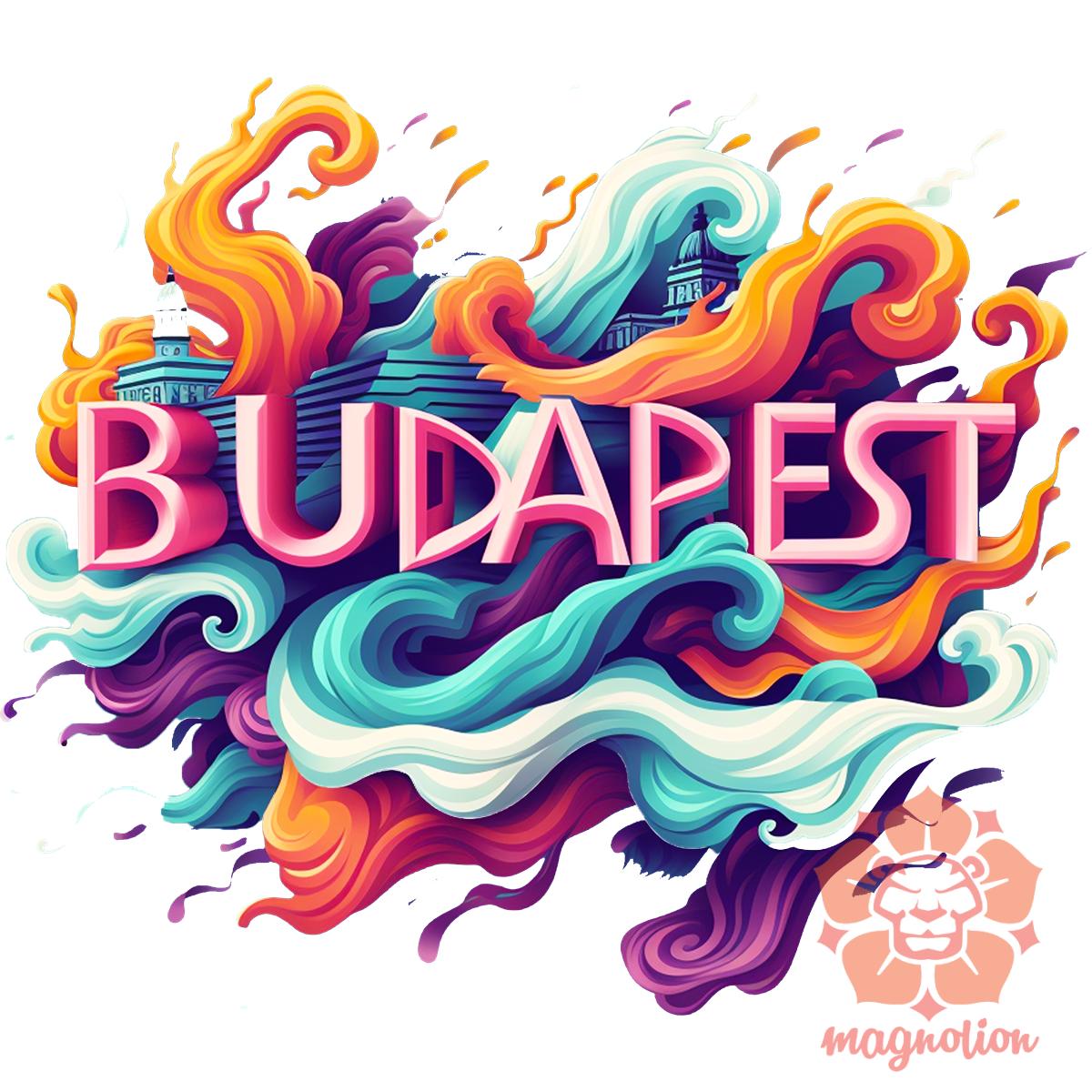Budapest absztrakt v10 egyedi póló 