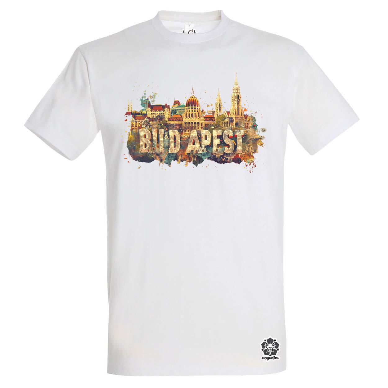 Budapest absztrakt v12 egyedi póló 