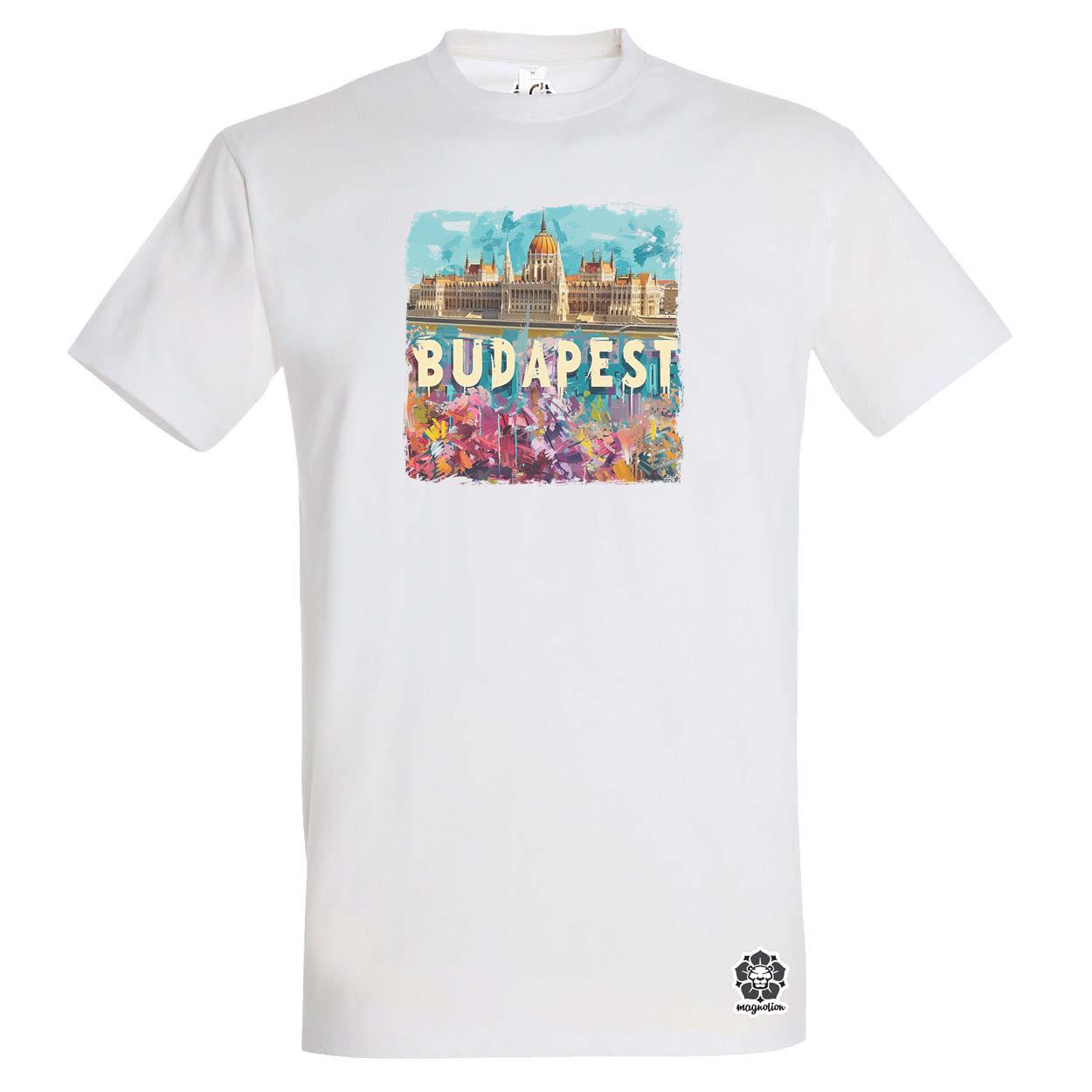 Budapest absztrakt v9 egyedi póló 
