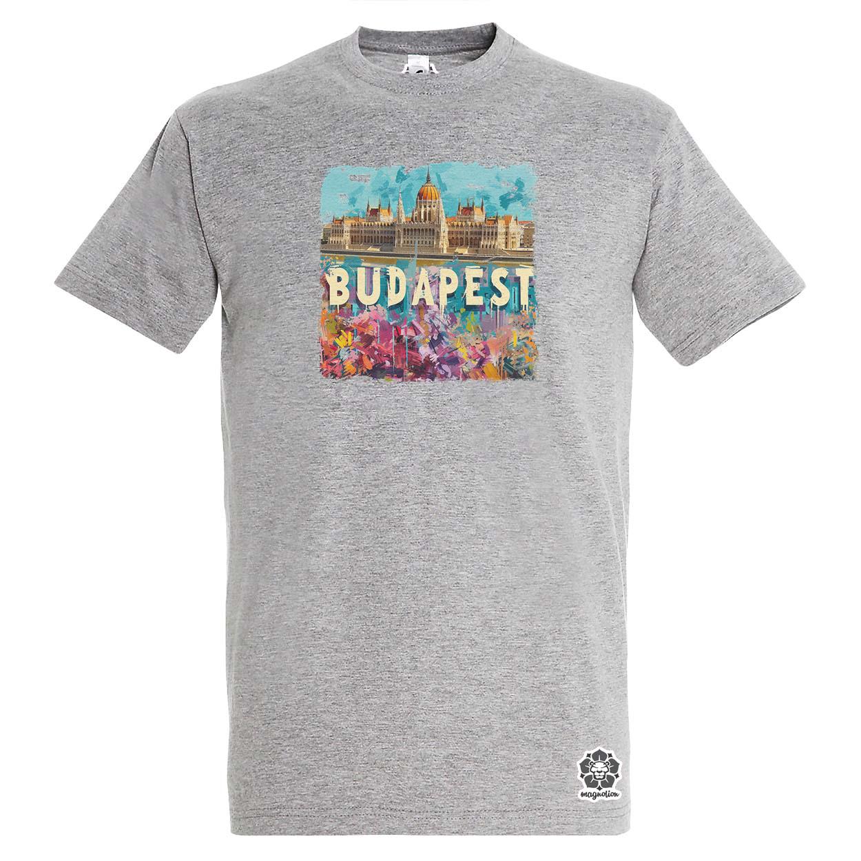 Budapest absztrakt v9 egyedi póló 