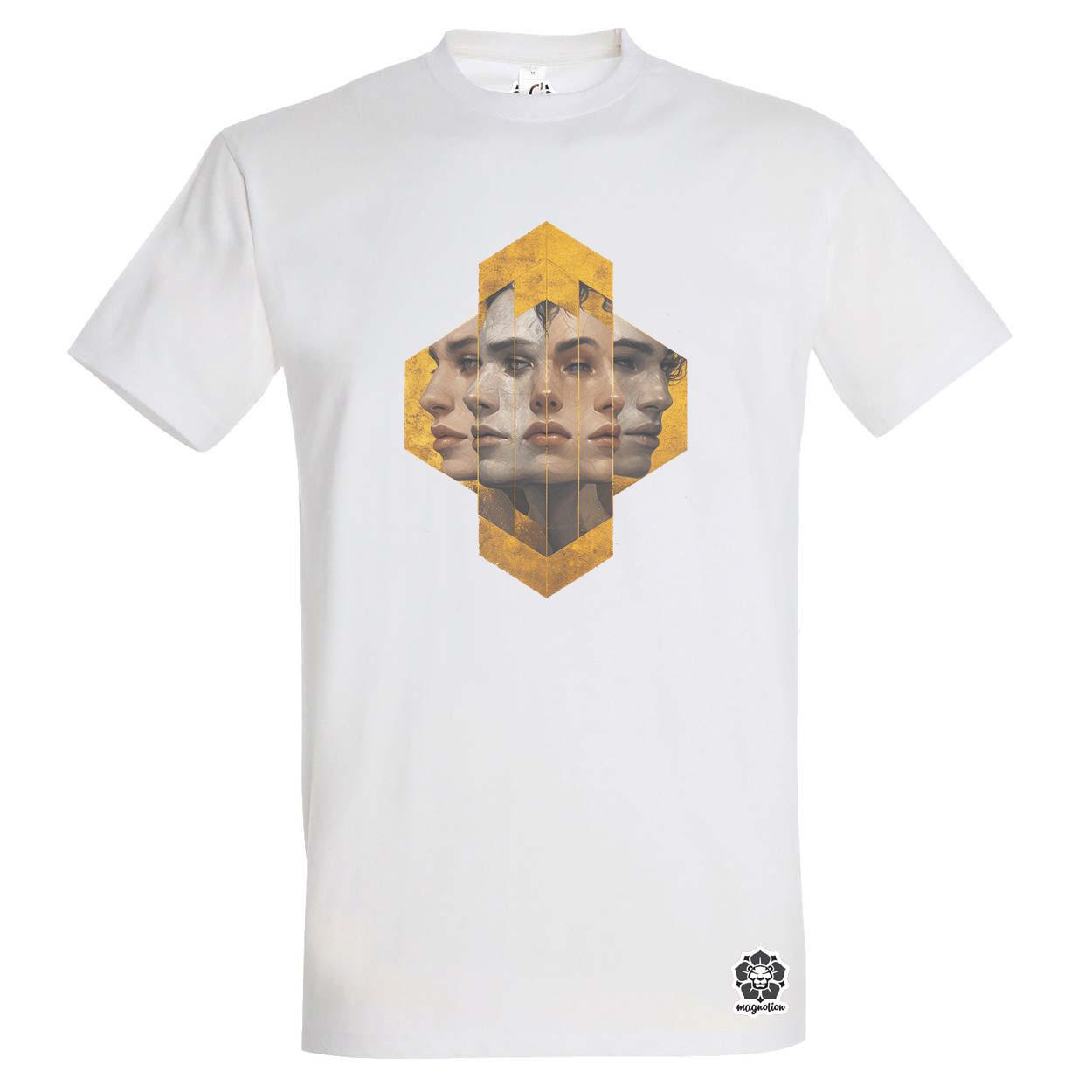 Hexagon arcok v6 egyedi póló 