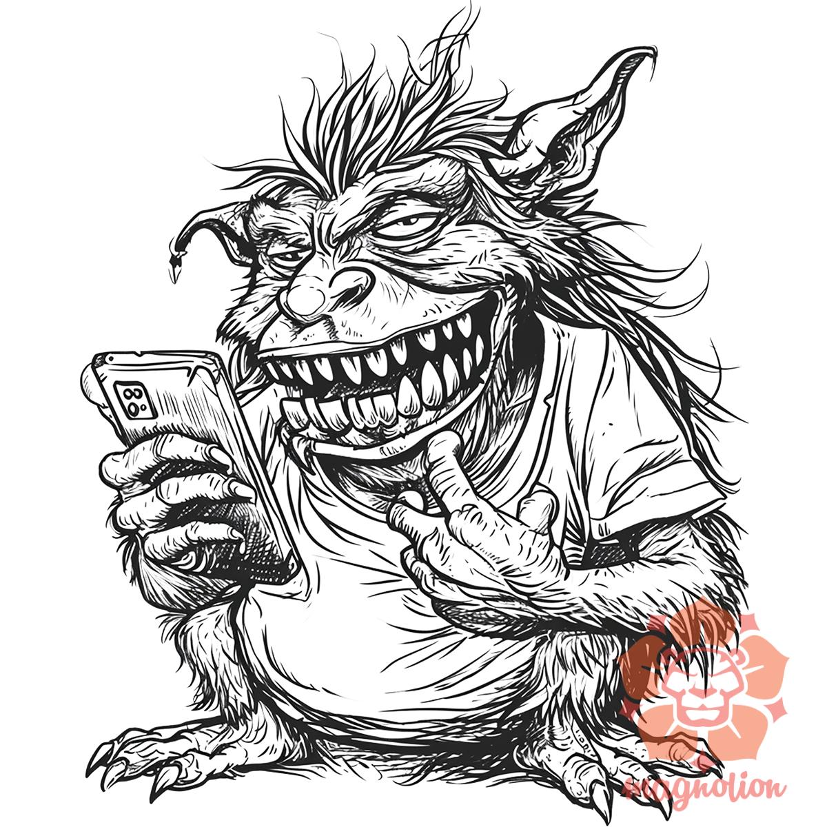 Ne etesd a trollt v13 egyedi póló 