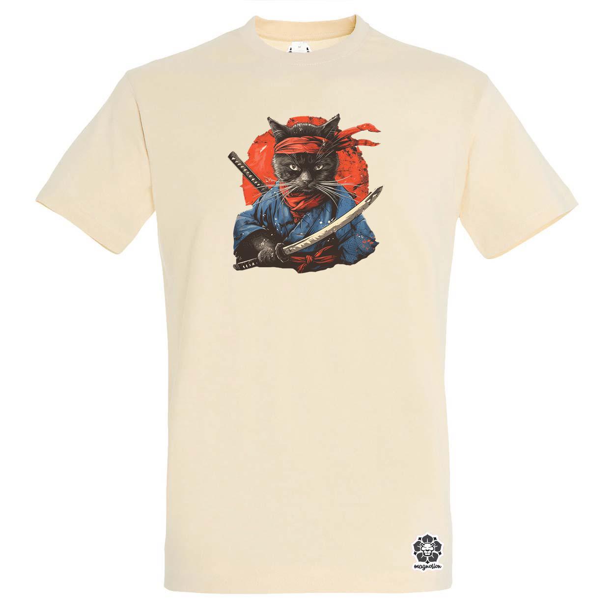 Ninja macska v3 egyedi póló 