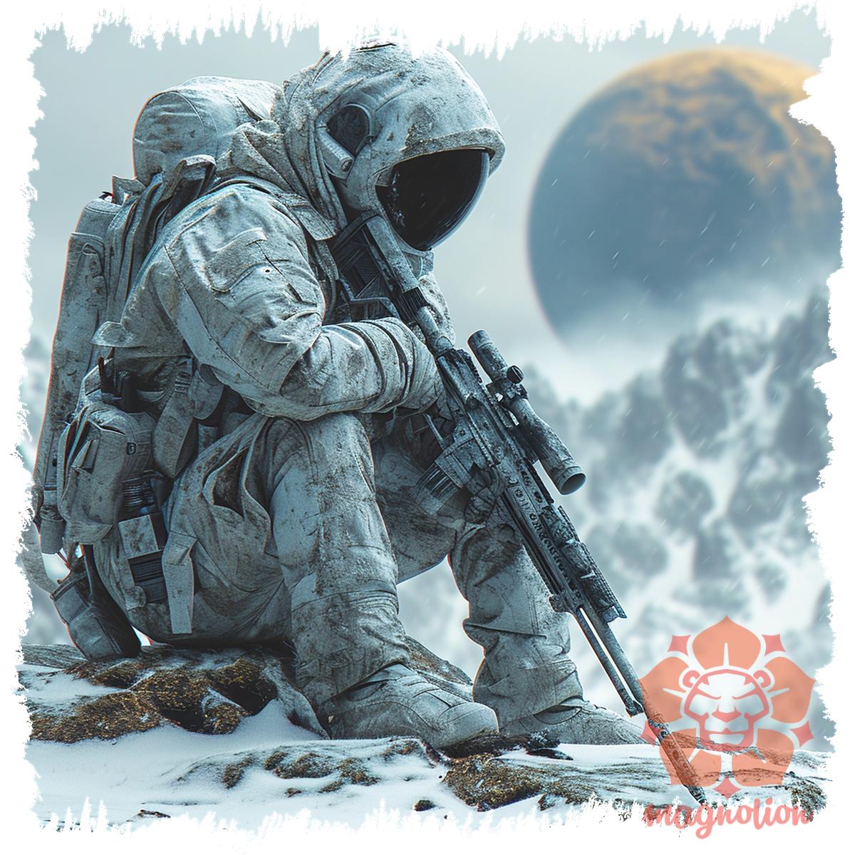 Asztronauta sniper v7 egyedi  pulóver 