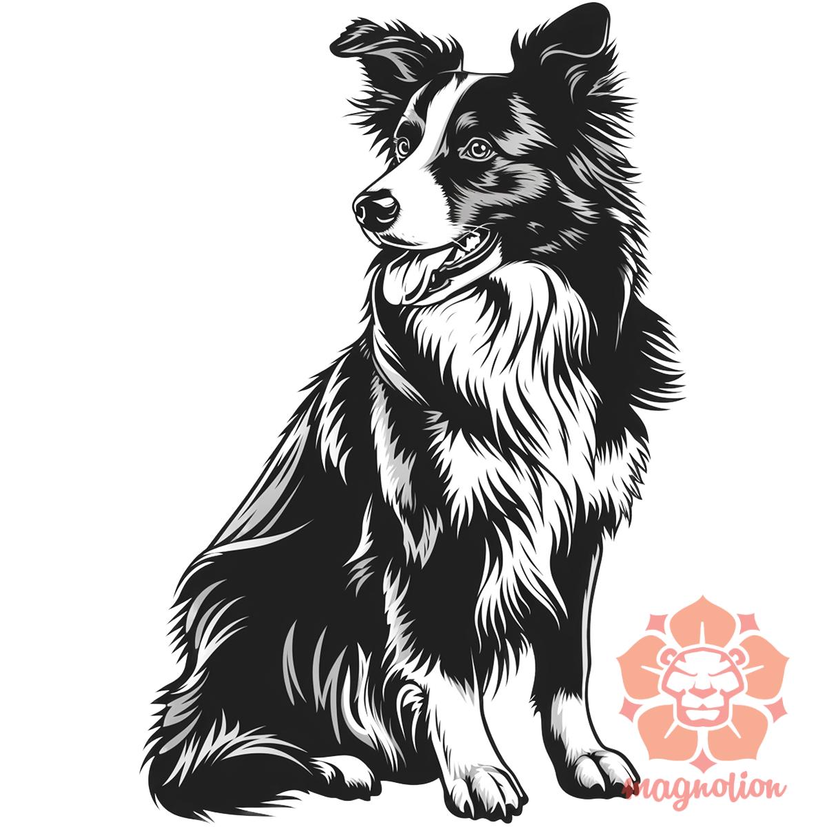 Border collie rajz v6 egyedi  pulóver 
