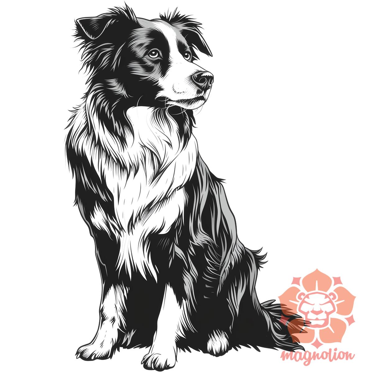 Border collie rajz v8 egyedi  pulóver 