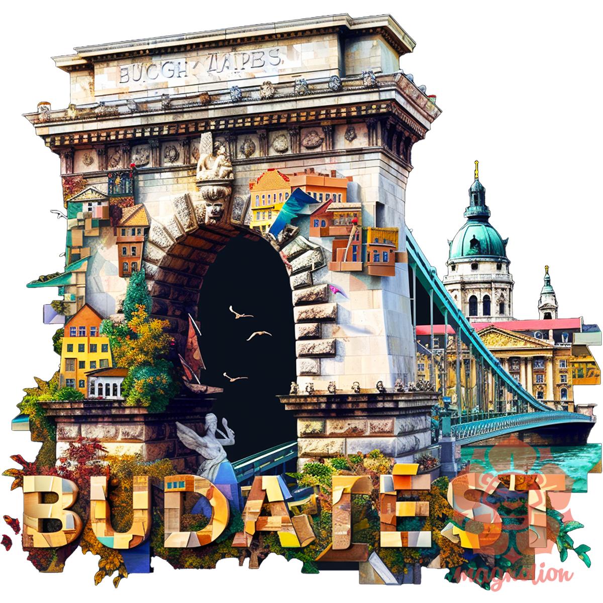Budapest absztrakt v16 egyedi  pulóver 