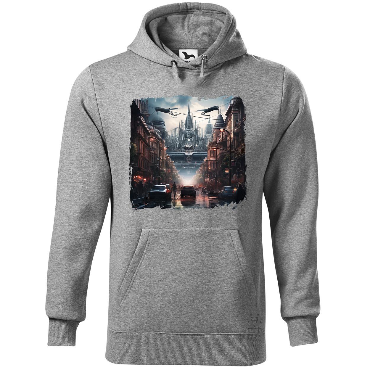 Disztópikus cyberpunk Budapest v1 egyedi  pulóver 