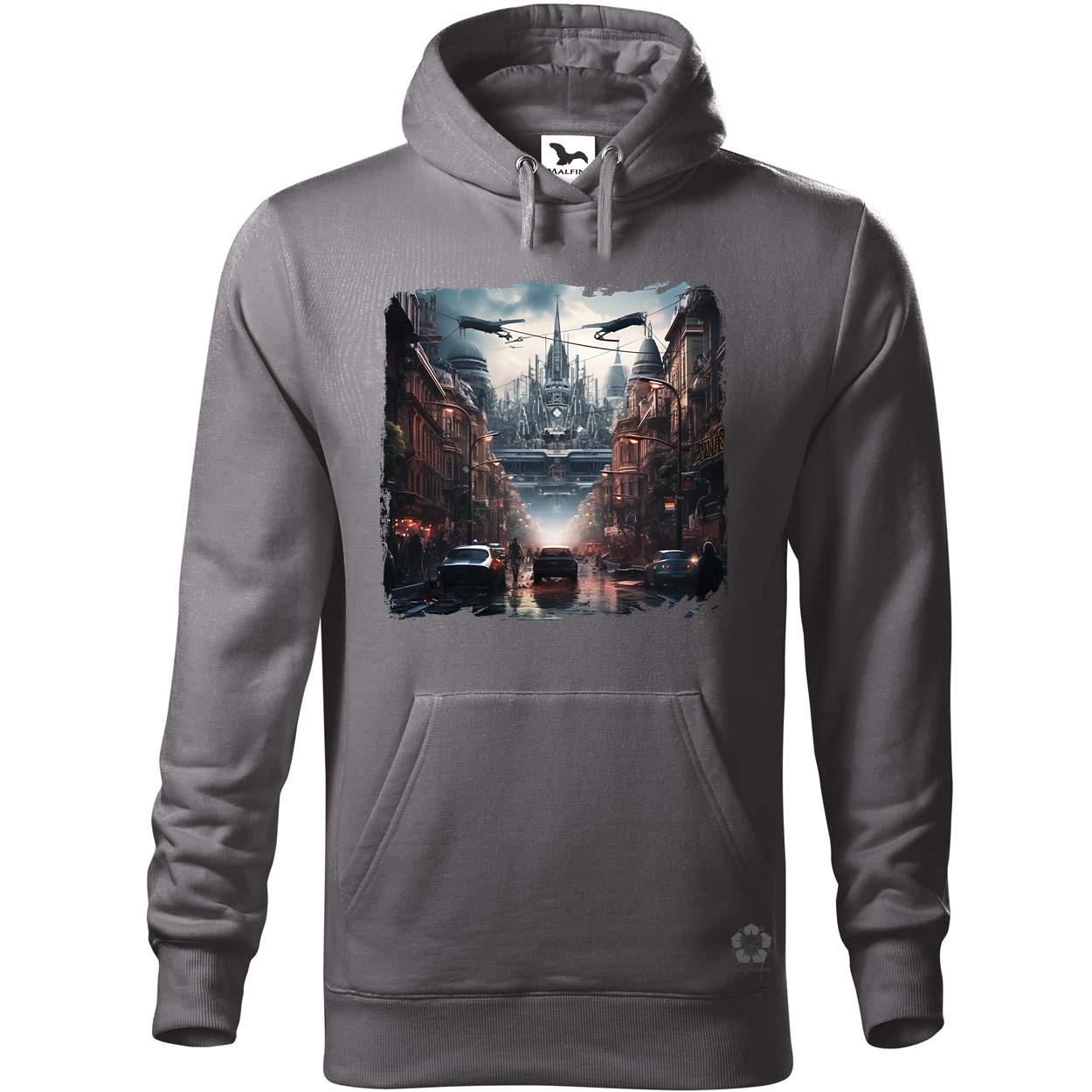 Disztópikus cyberpunk Budapest v1 egyedi  pulóver 