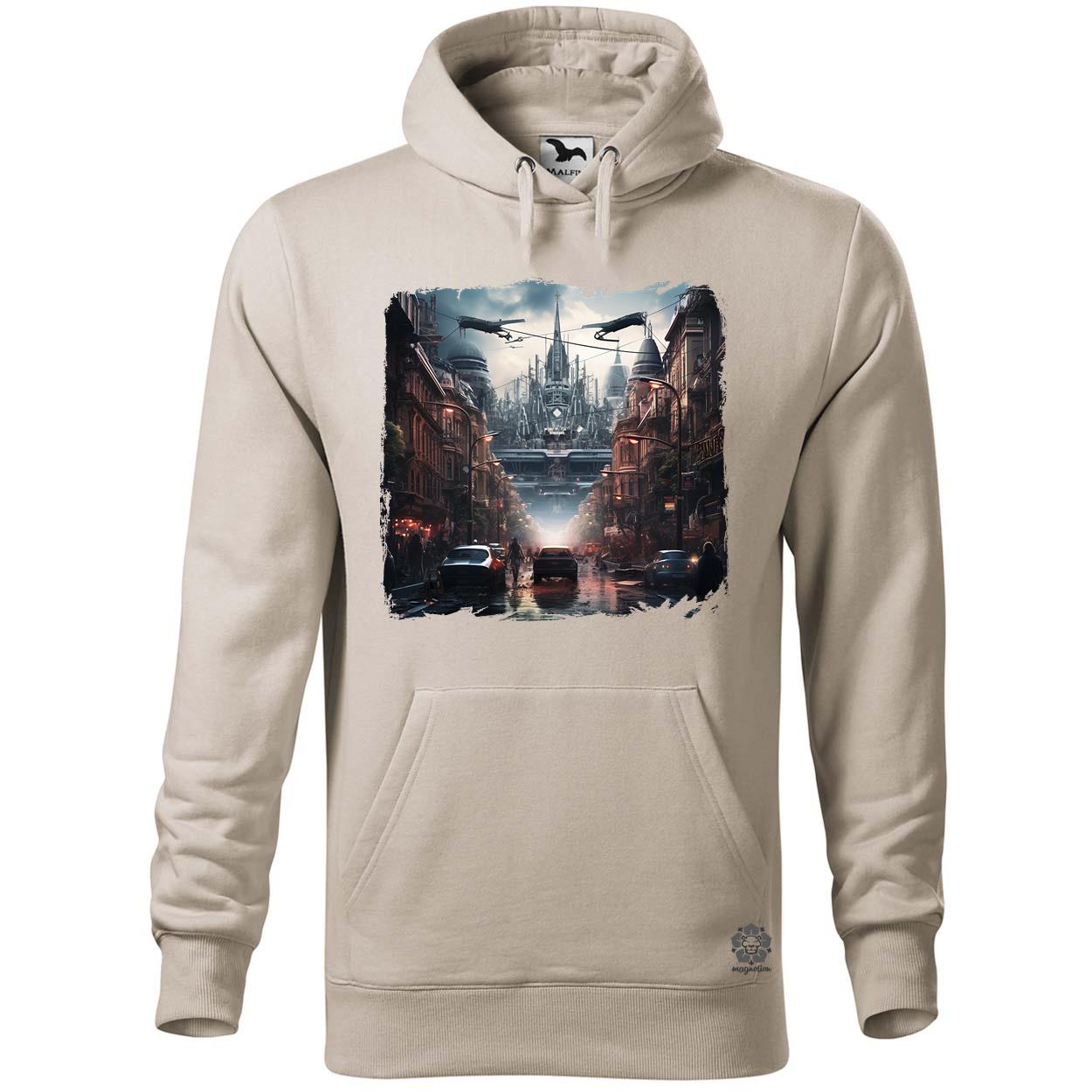 Disztópikus cyberpunk Budapest v1 egyedi  pulóver 