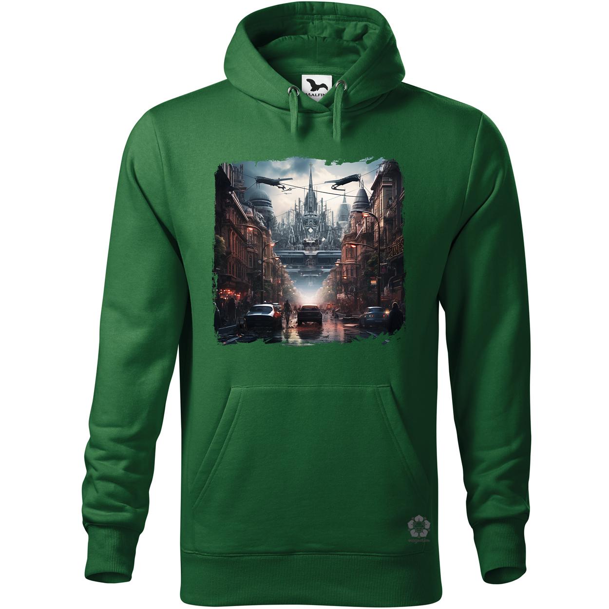Disztópikus cyberpunk Budapest v1 egyedi  pulóver 