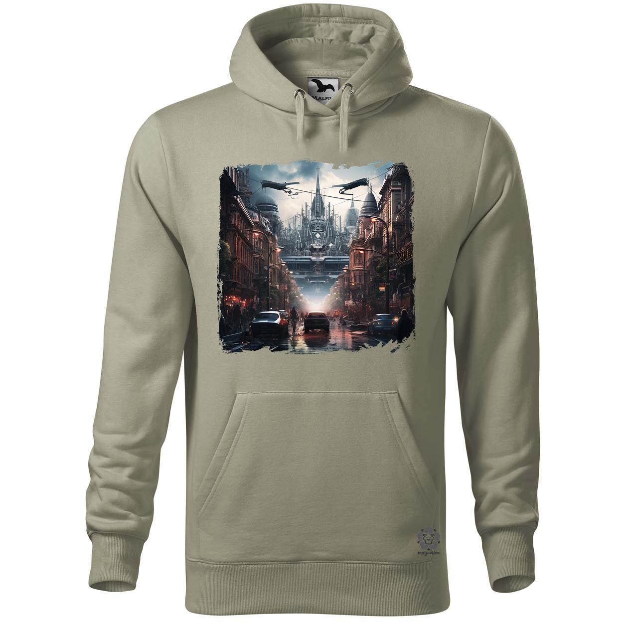 Disztópikus cyberpunk Budapest v1 egyedi  pulóver 