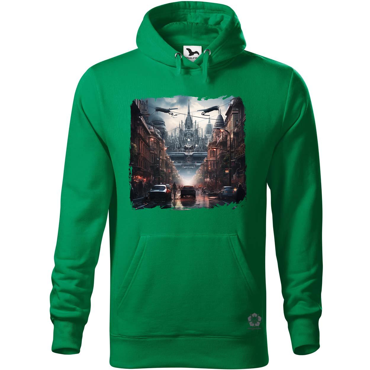 Disztópikus cyberpunk Budapest v1 egyedi  pulóver 