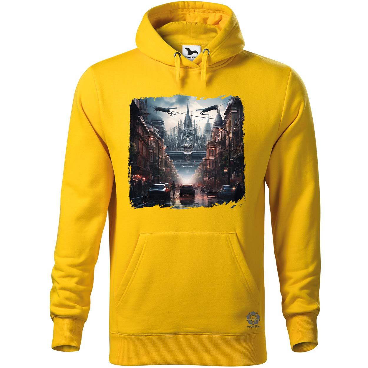 Disztópikus cyberpunk Budapest v1 egyedi  pulóver 