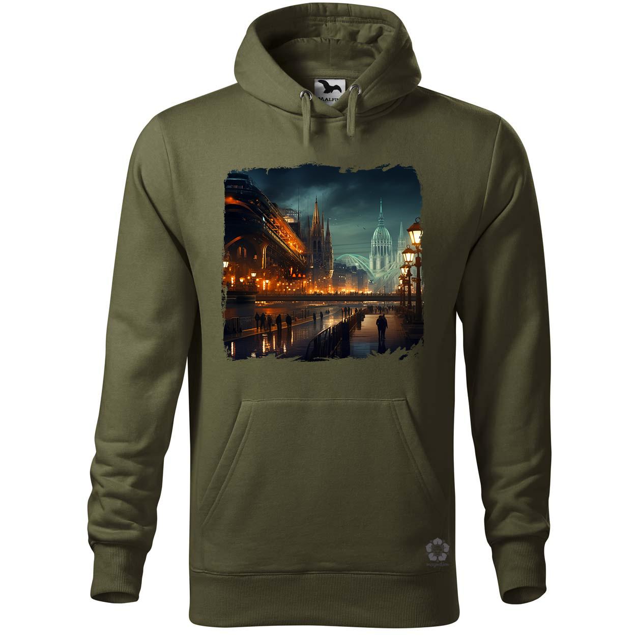 Disztópikus cyberpunk Budapest v14 egyedi  pulóver 