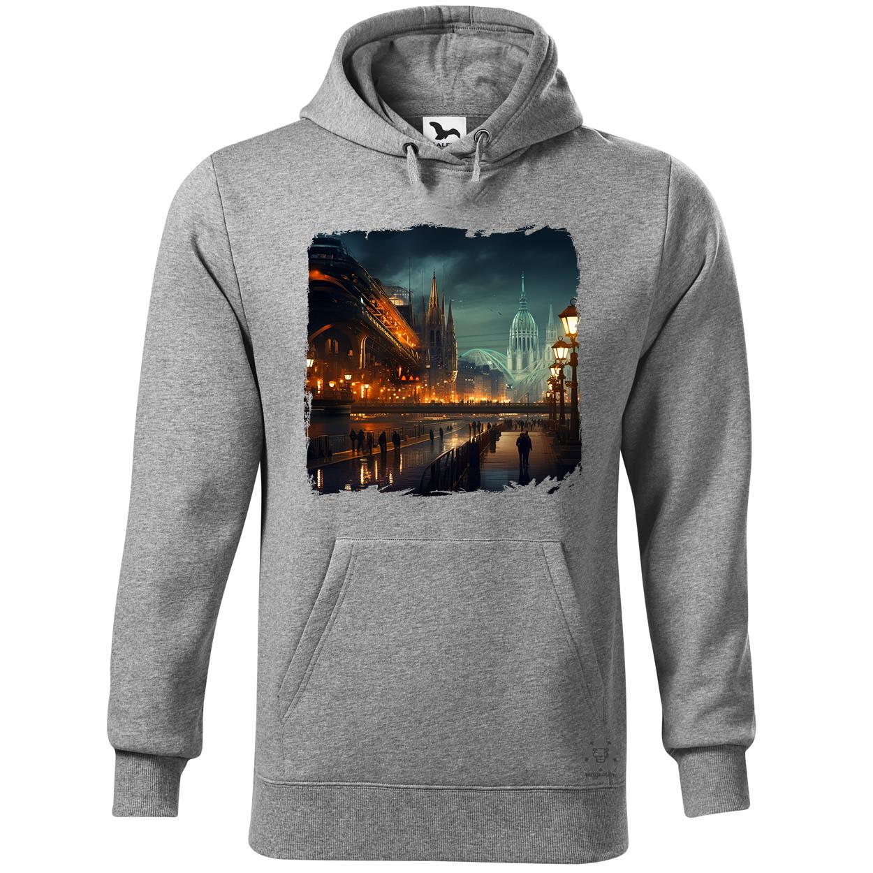 Disztópikus cyberpunk Budapest v14 egyedi  pulóver 