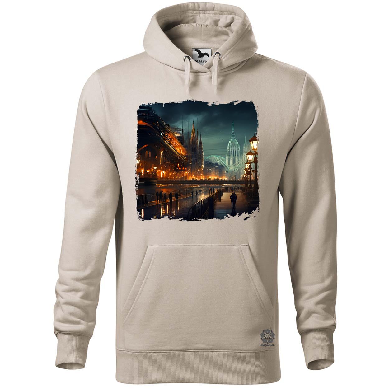 Disztópikus cyberpunk Budapest v14 egyedi  pulóver 