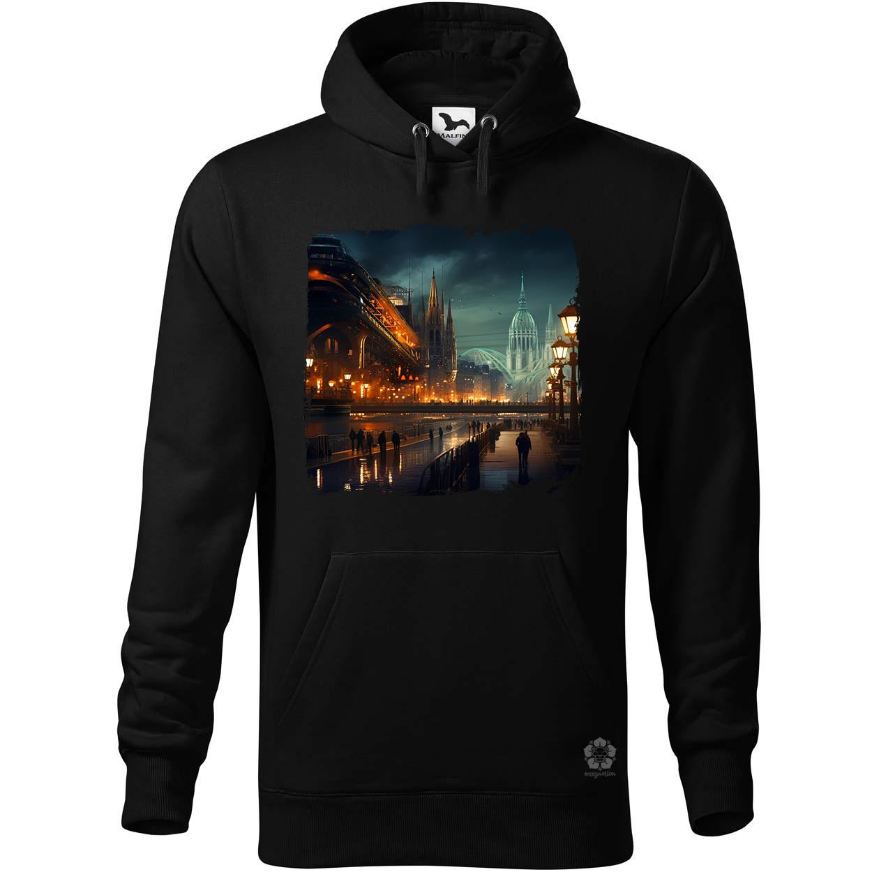 Disztópikus cyberpunk Budapest v14 egyedi  pulóver 