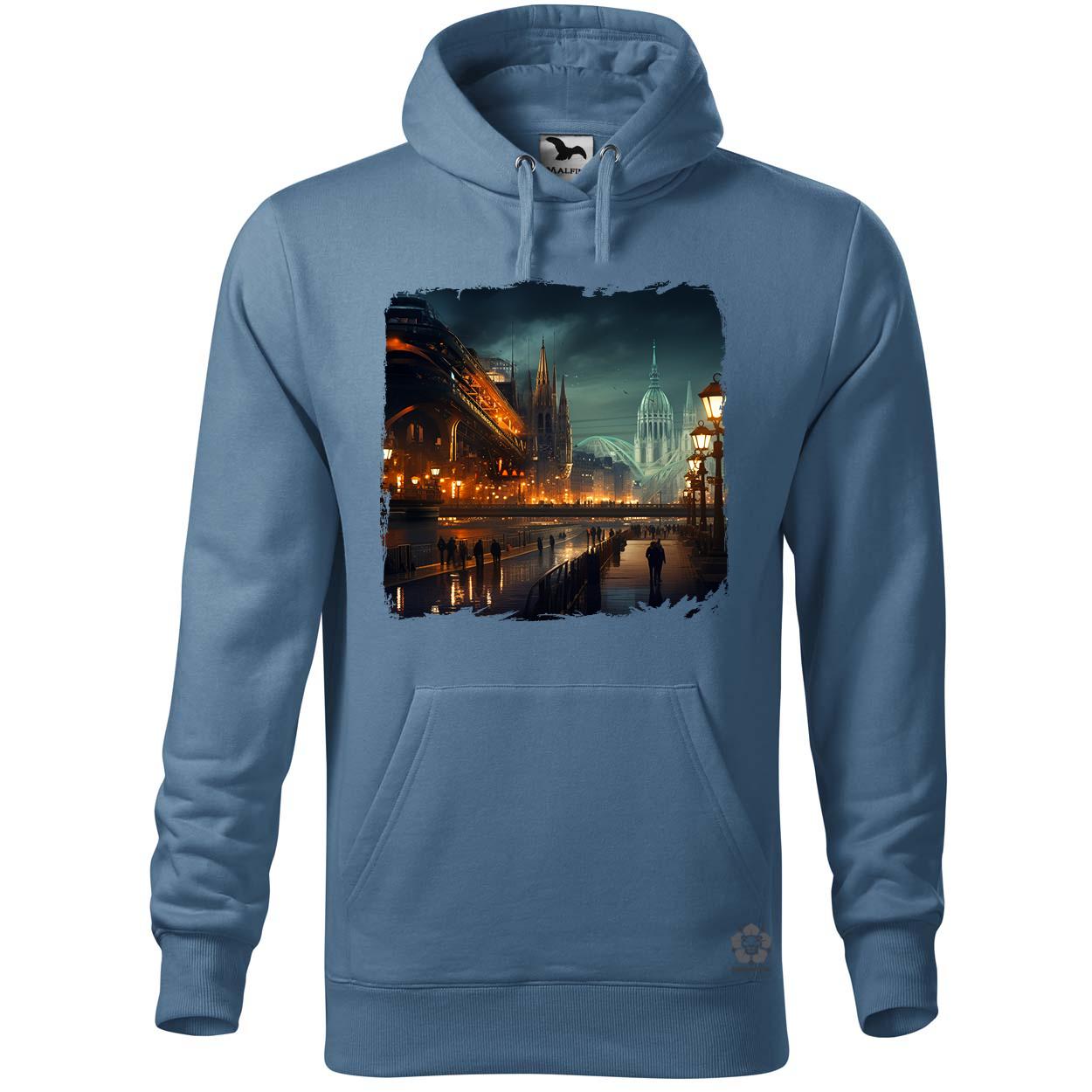 Disztópikus cyberpunk Budapest v14 egyedi  pulóver 