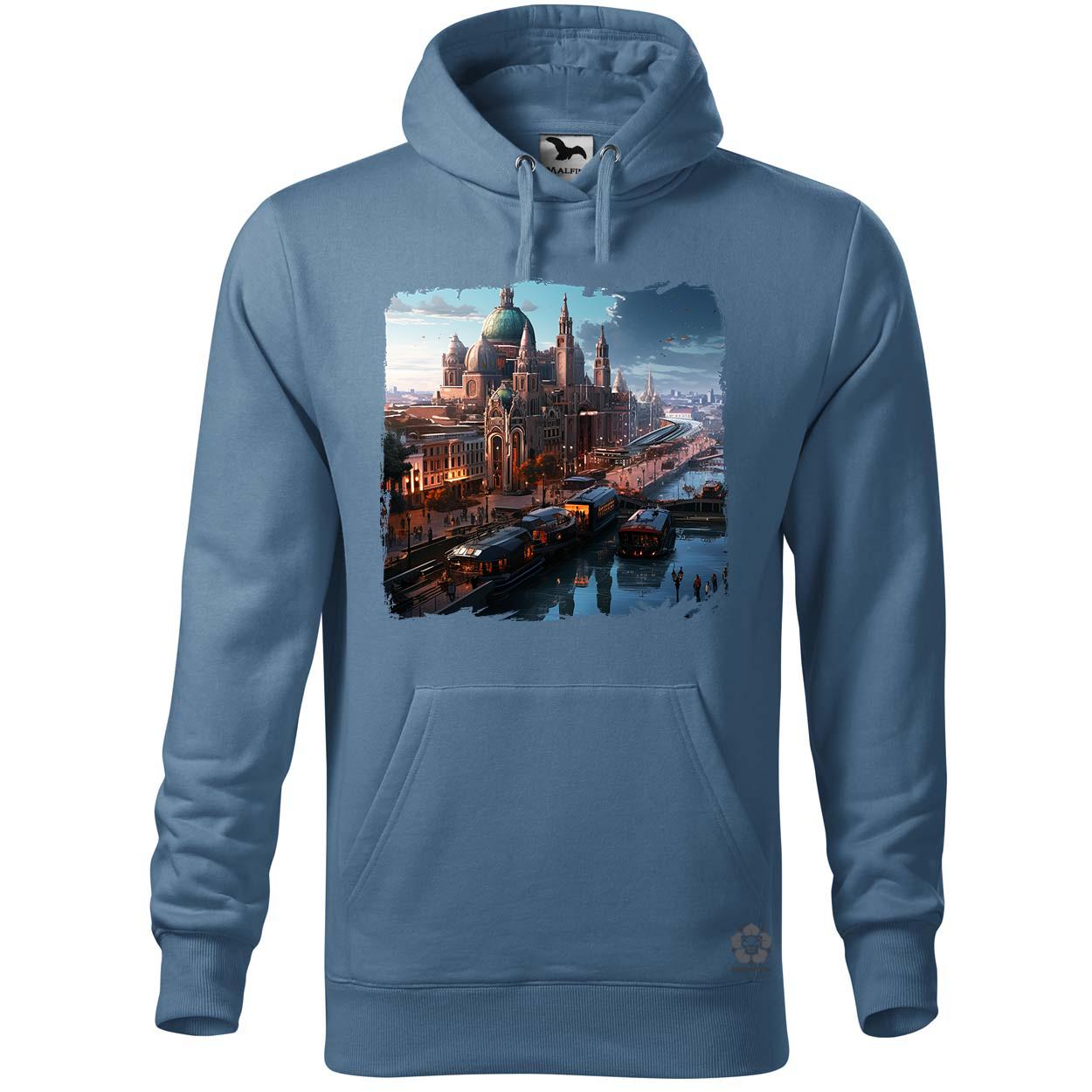 Disztópikus cyberpunk Budapest v15 egyedi  pulóver 