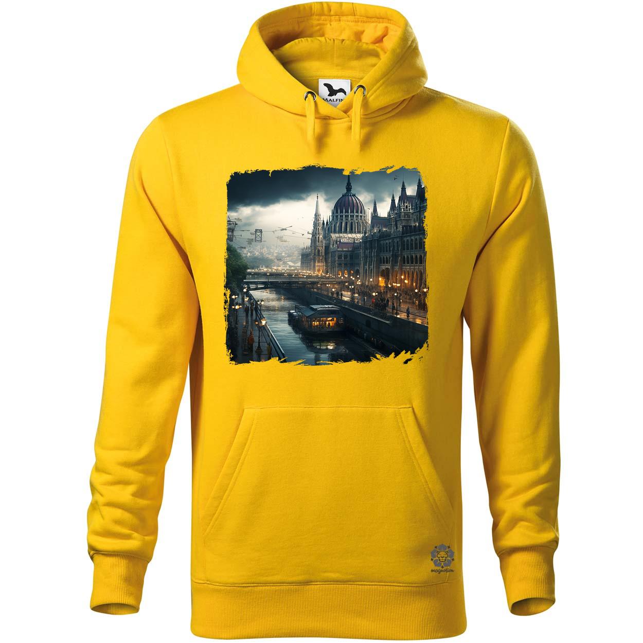 Disztópikus cyberpunk Budapest v5 egyedi  pulóver 